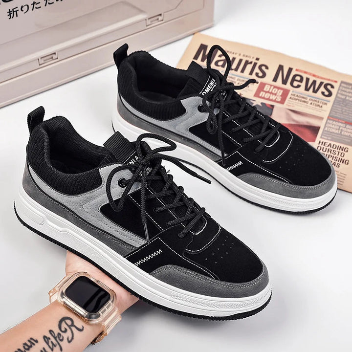 Men's Patchwork Low-Top Sneakers Casual Shoes