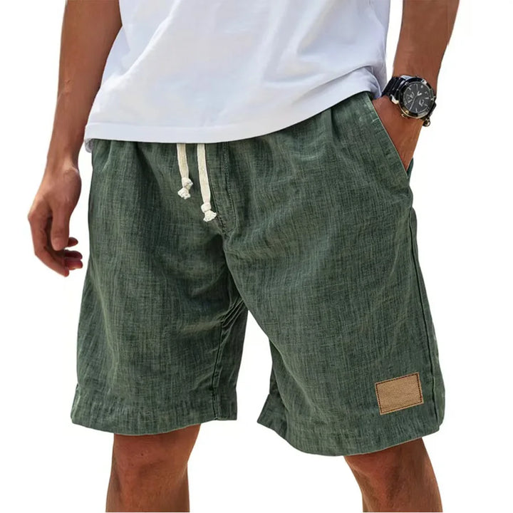 Men's Casual Linen Drawstring Sweat Shorts