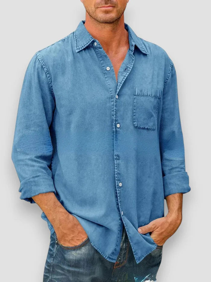 Men’s Long Sleeve Slim Fit Shirt Breathable Fabric