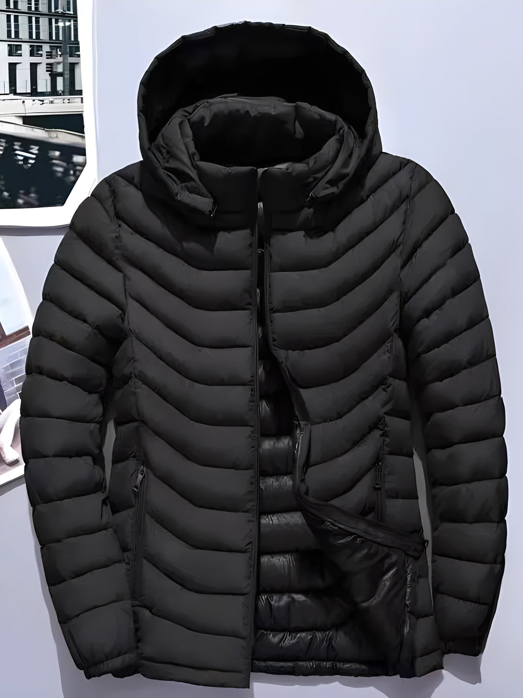 Lightweight men's jacket with attached hood