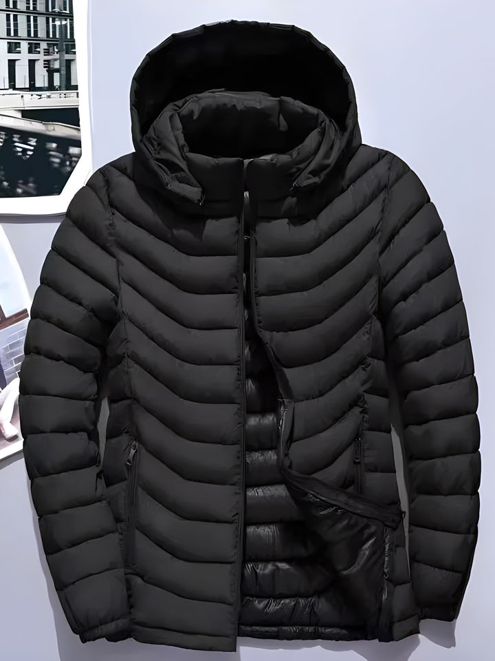 Lightweight men's jacket with attached hood