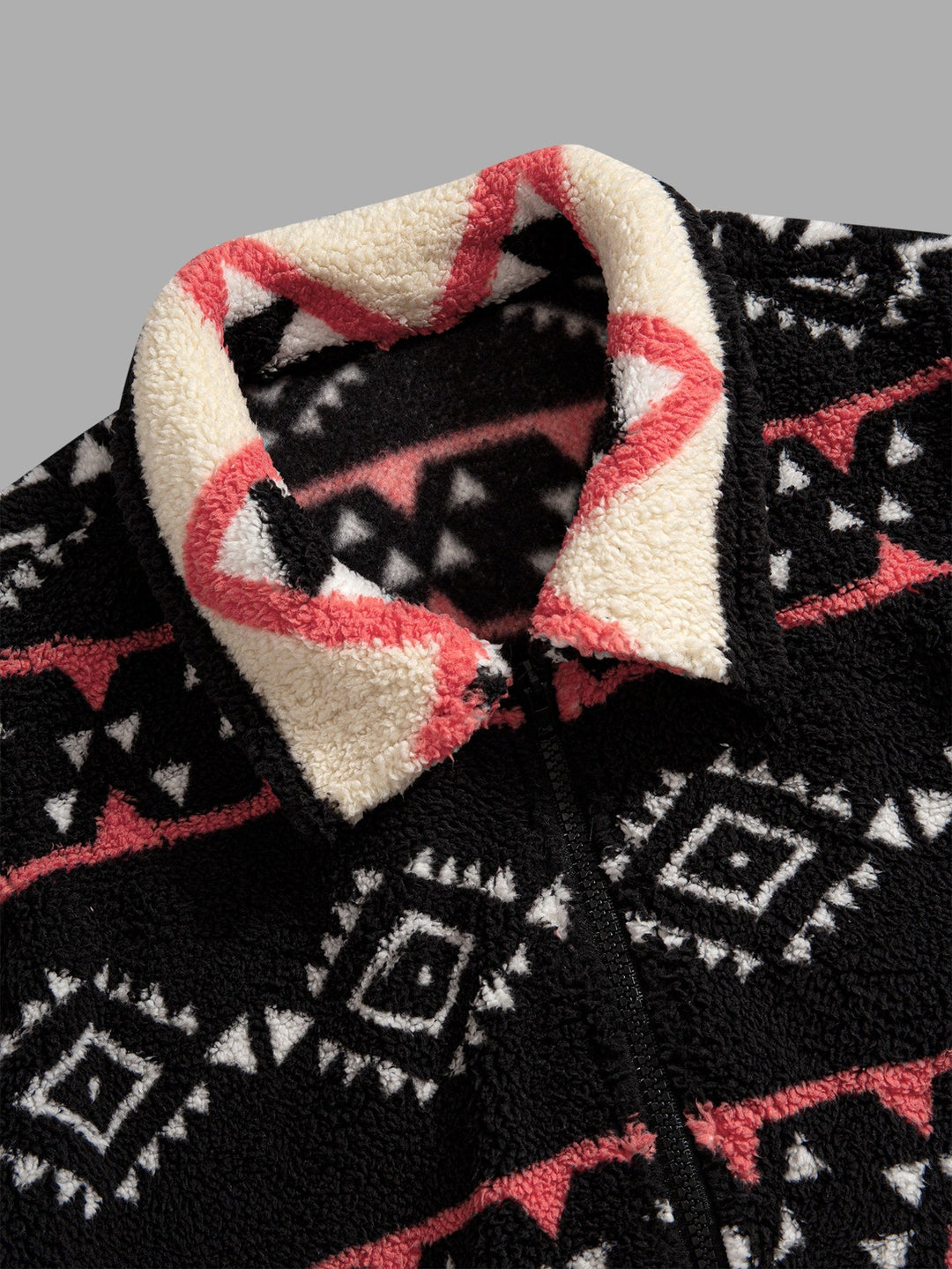 Side view of the men's full-zip fleece jacket