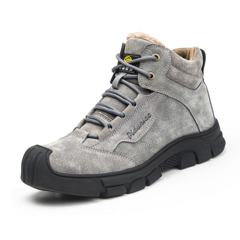 Men's Warm-Lined Safety Shoes Grey