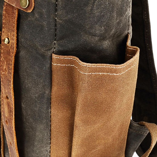 Vintage Waterproof Canvas Roll-Top Backpack