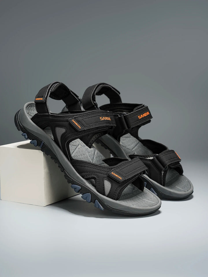 Men's Outdoor Hiking Sports Sandals Non-Slip Adjustable Blue Gray