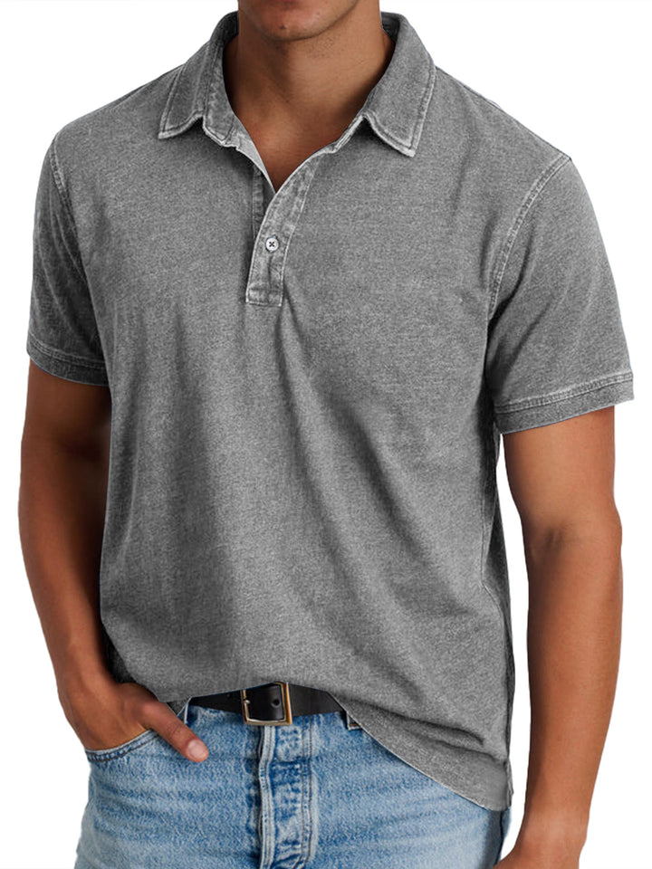 Classic Men’s Polo Shirt Slim Fit Cotton Tee
