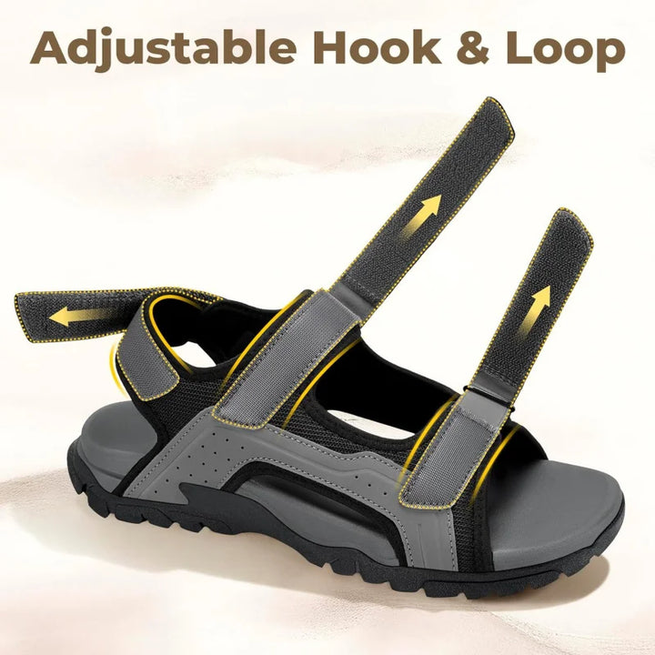 Men's Wide Toe Box Walking Sandals Synthetic Leather