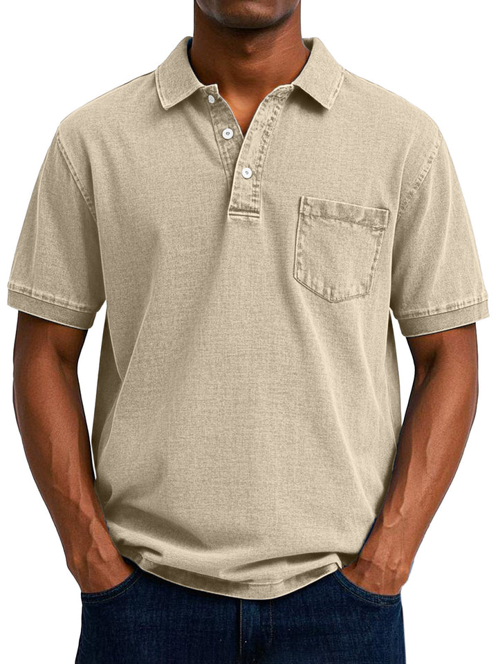 Men's Stylish Denim Polo Shirt