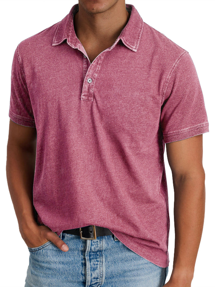 Classic Men’s Polo Shirt Slim Fit Cotton Tee
