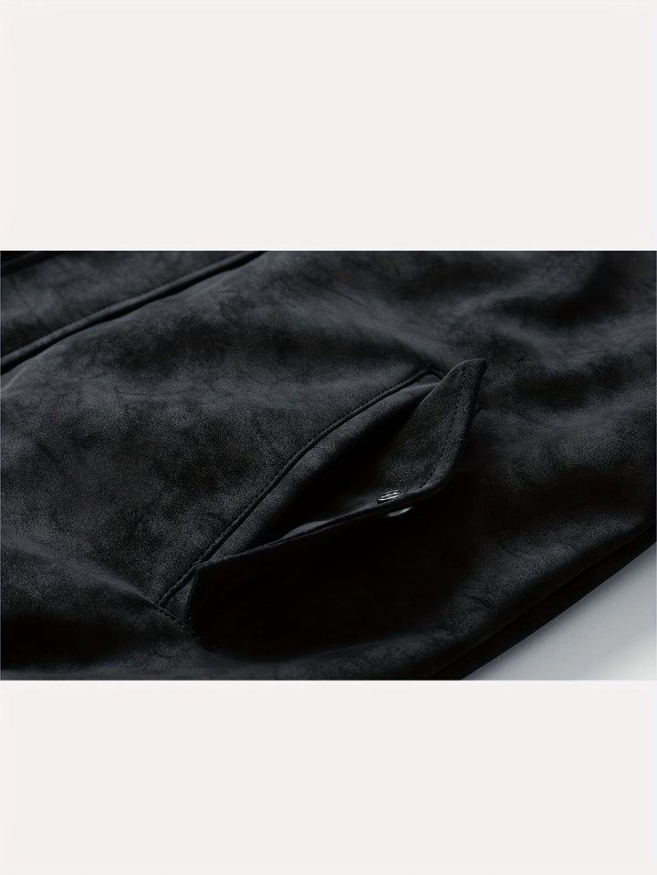 Side view of a sporty hooded jacket for men