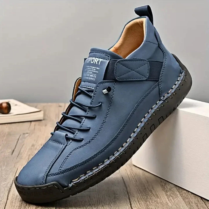 Close-up of the lightweight upper on men's urban trainers
