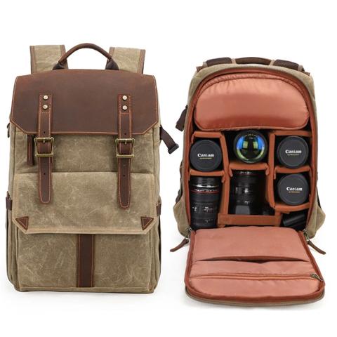 Vintage Design Camera Backpack Durable