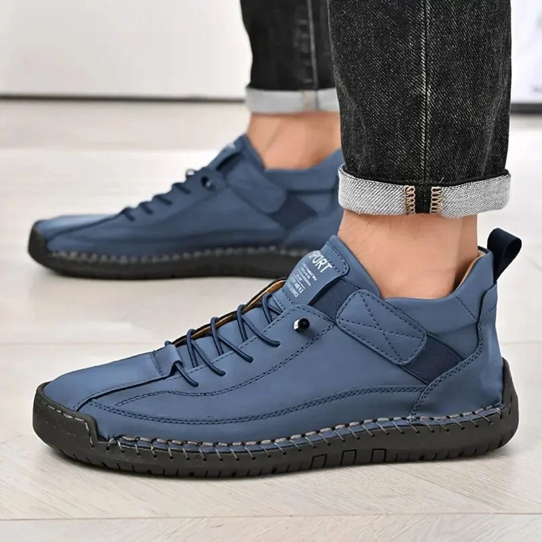 Detail of the sole on men's lightweight urban trainers