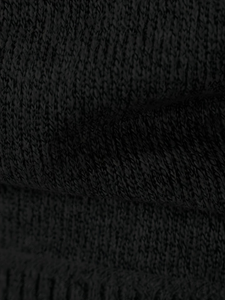 Front view of a men's textured knit cardigan with button fastening