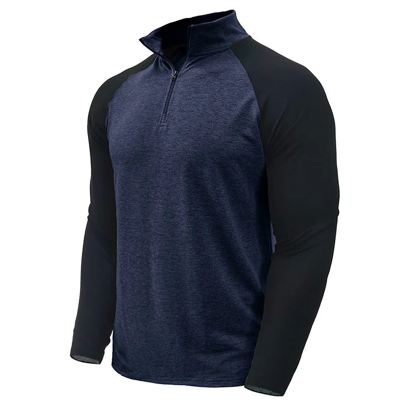 Men's Color Block Stretch Quarter Zip Pullover