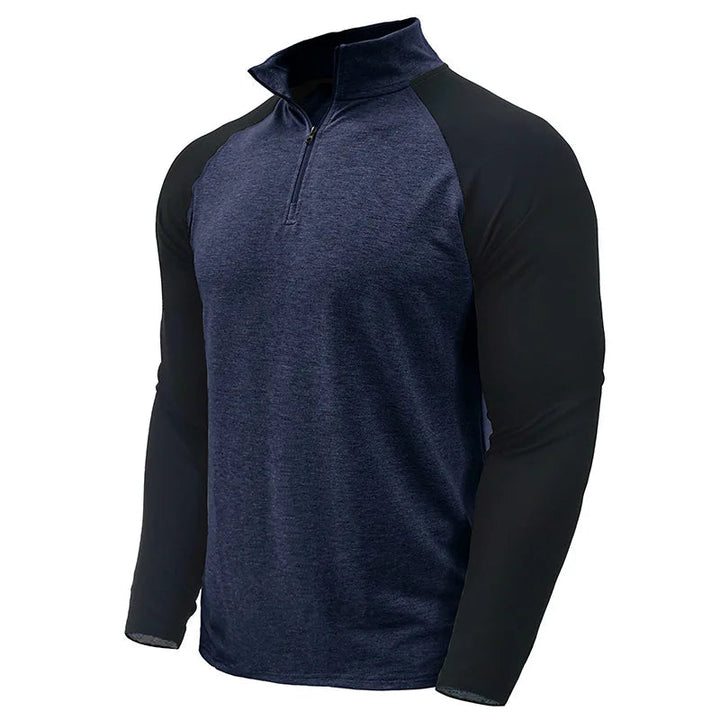 Men's Color Block Stretch Quarter Zip Pullover