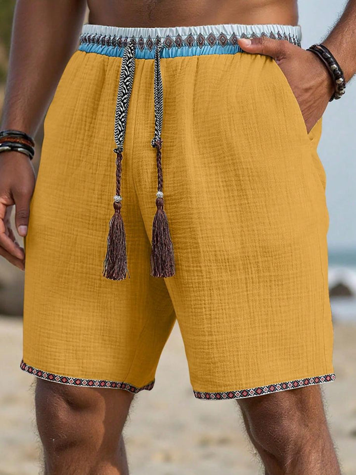 Men's Linen Blend Relaxed Shorts