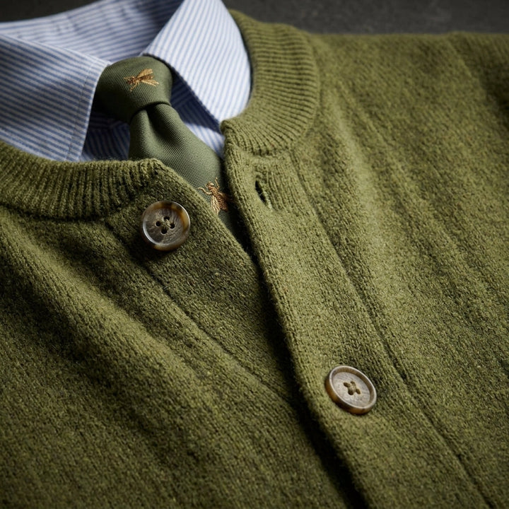 Men's button-front cardigan styled for comfortable everyday wear