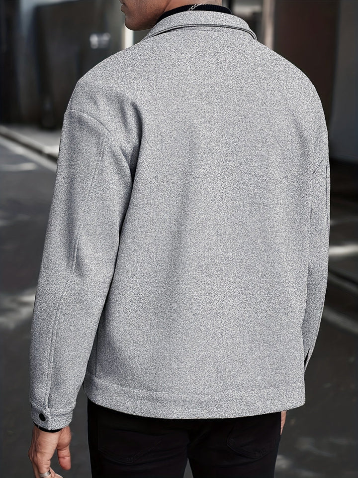 Lightweight men's jacket styled as a versatile mid-season layer