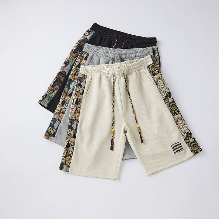 Men's casual knee-length shorts styled on a model