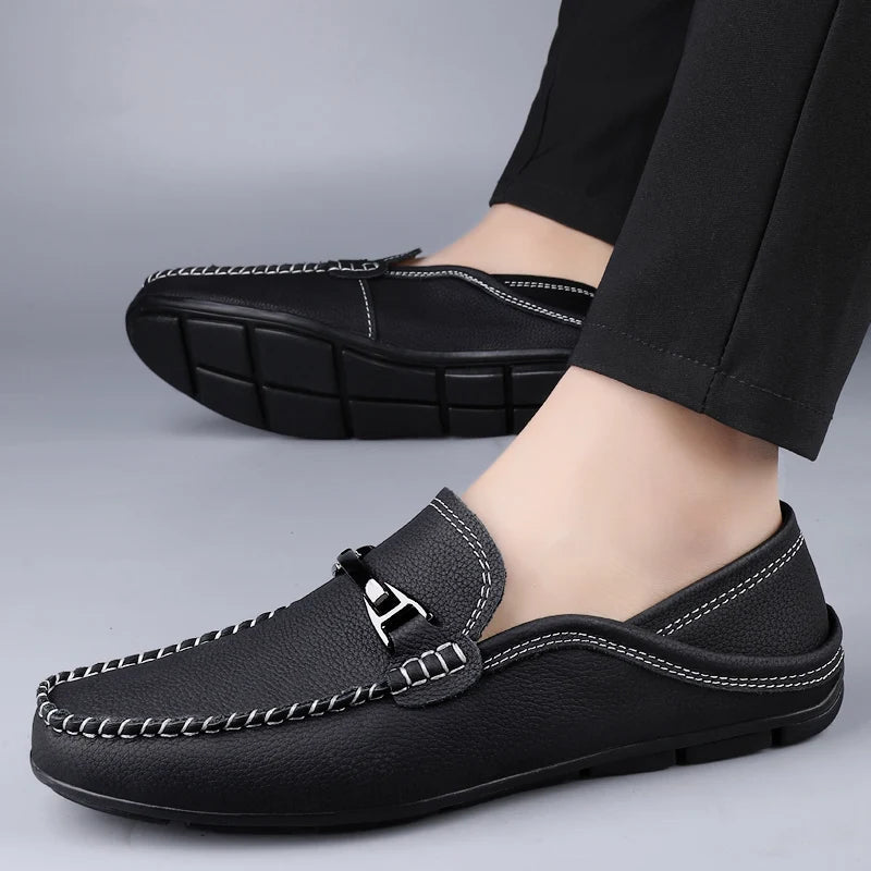 Men’s Leather Slip-On Loafers