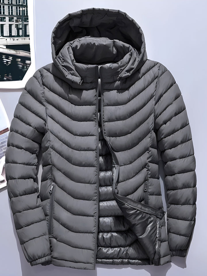 Men's hooded jacket with practical sleeve detail
