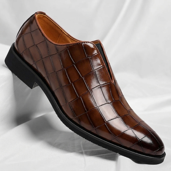 Men's Croc-Embossed Leather Loafers
