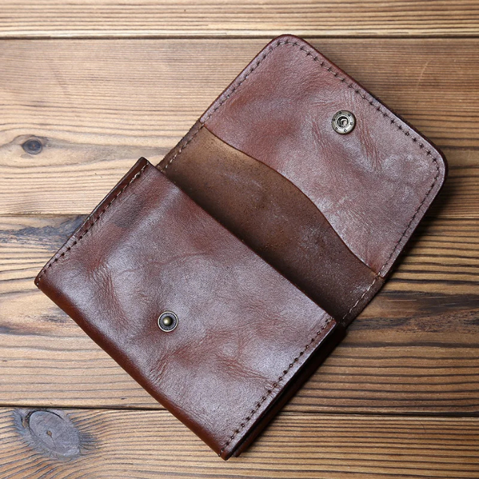Men's Full-Grain Leather Tri-Fold Wallet