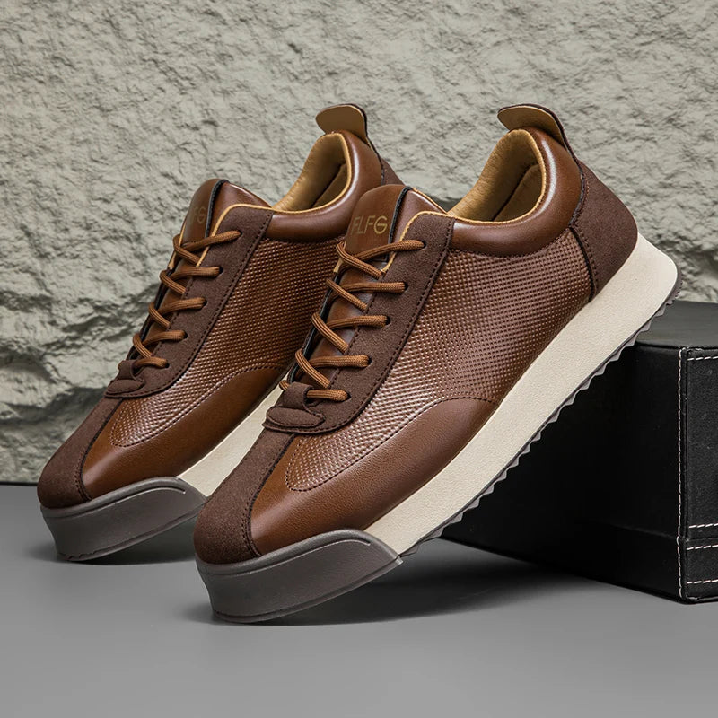 Leather Cushioned Sneakers