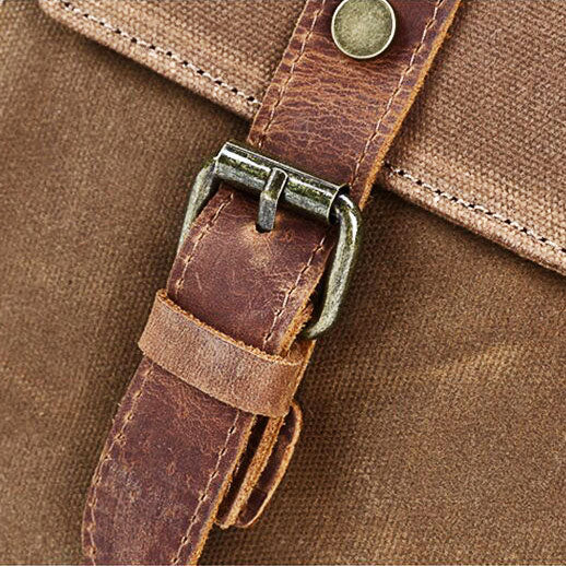 Vintage Waterproof Canvas Roll-Top Backpack