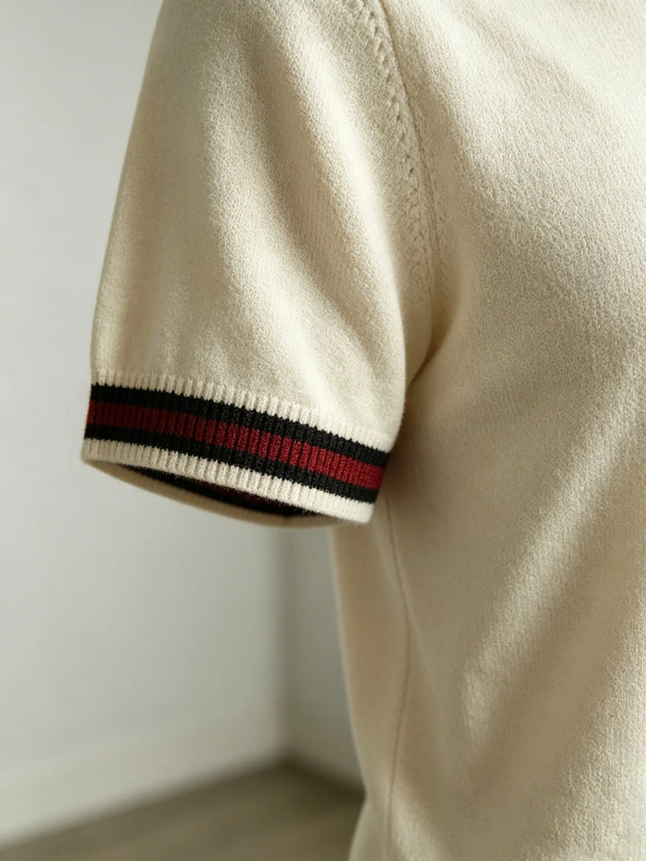 Men's Lightweight Knit Short-Sleeve Shirt White Tailored Fit