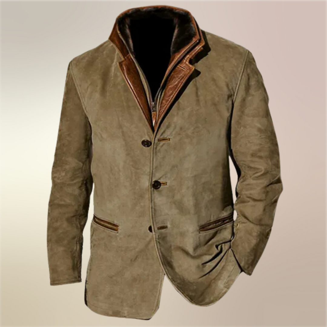 Retro Vintage Wool Blend Jacket for Men