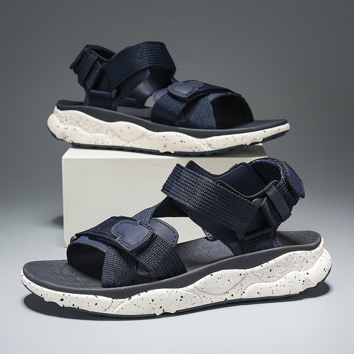Men's sport sandals, rear view showing heel strap