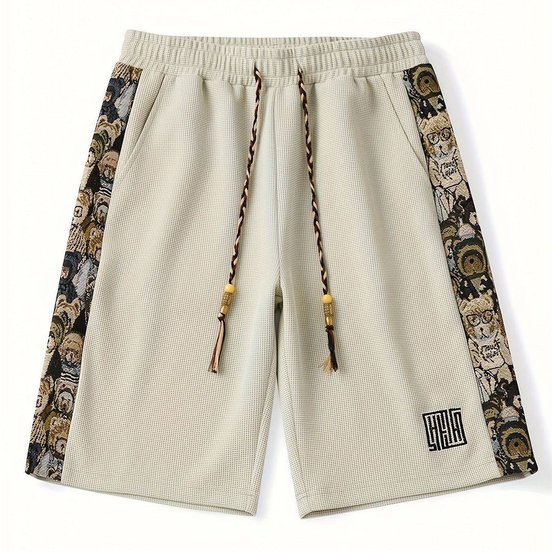Men's Relaxed Fit Panel Shorts Knee Length
