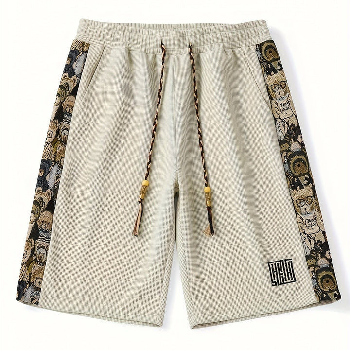 Men's Relaxed Fit Panel Shorts Knee Length