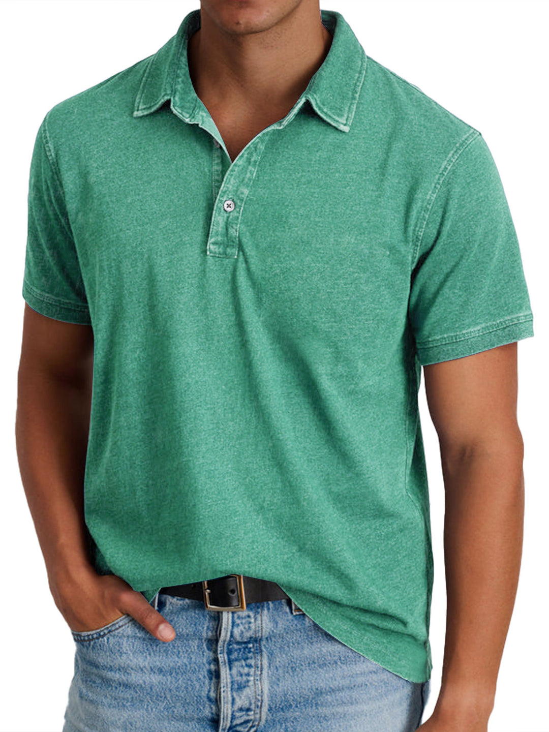 Classic Men’s Polo Shirt Slim Fit Cotton Tee