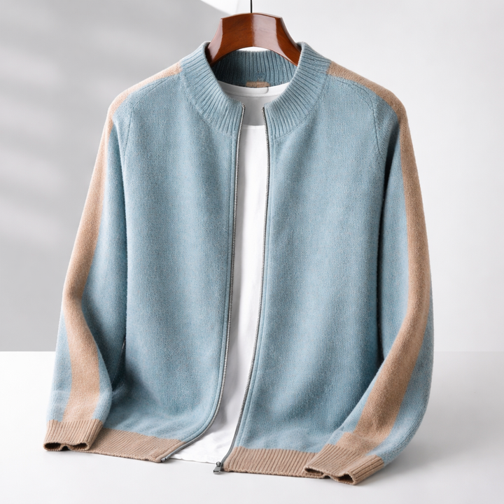 Men's merino wool blend jacket styled for everyday wear