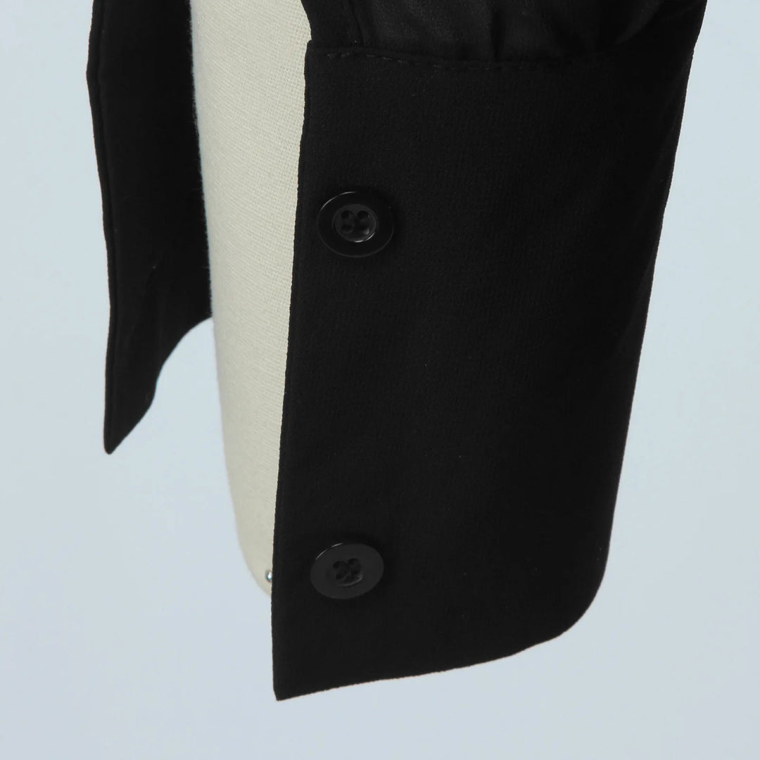 Men's Slim Fit Mesh Long Sleeve Button-Down Shirt Black