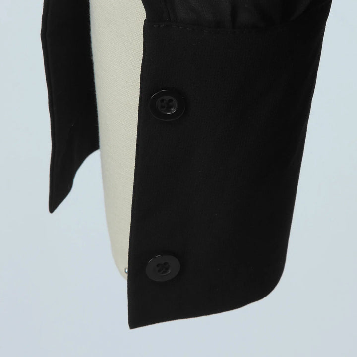 Men's Slim Fit Mesh Long Sleeve Button-Down Shirt Black