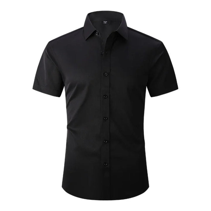 Slim Fit Short-Sleeve Shirt Breathable Fabric