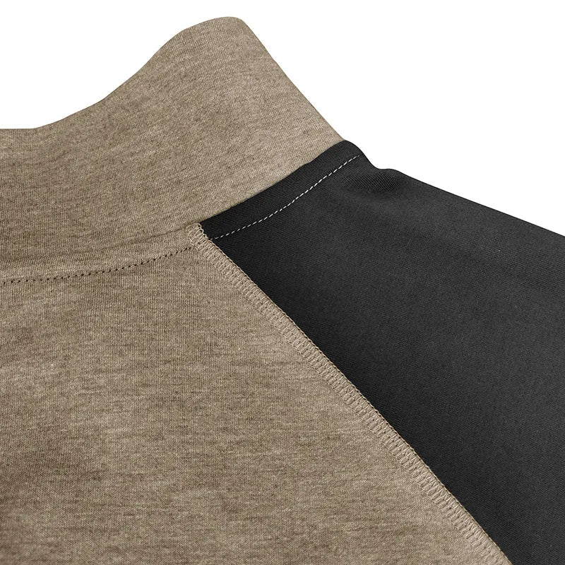Men's Color Block Stretch Quarter Zip Pullover