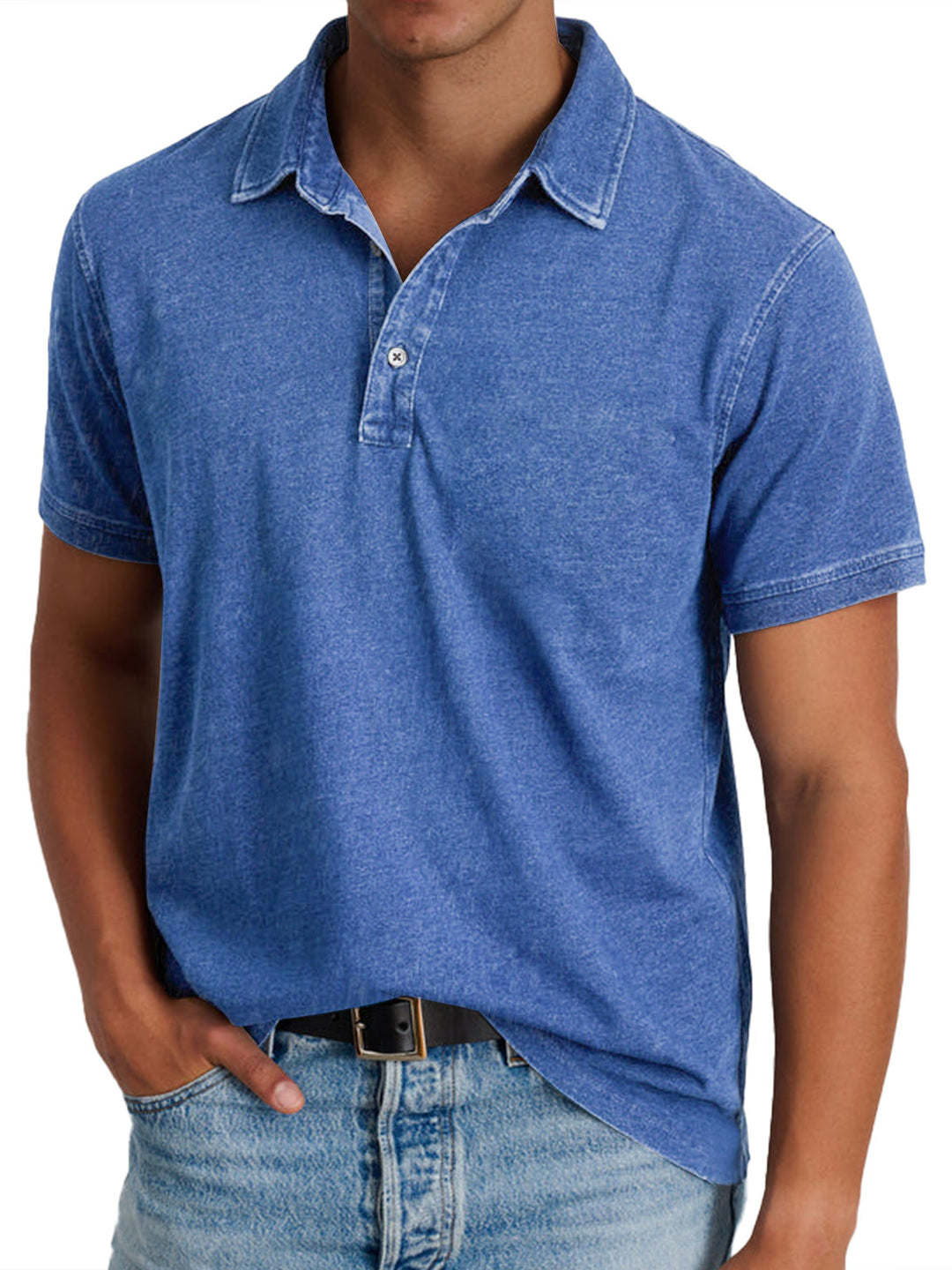 Classic Men’s Polo Shirt Slim Fit Cotton Tee