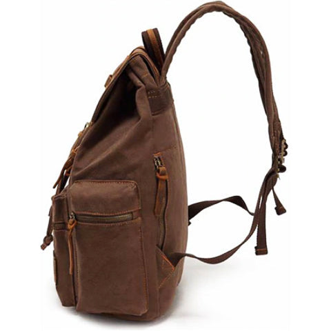 Vintage Canvas Backpack Durable Weather-Resistant Design