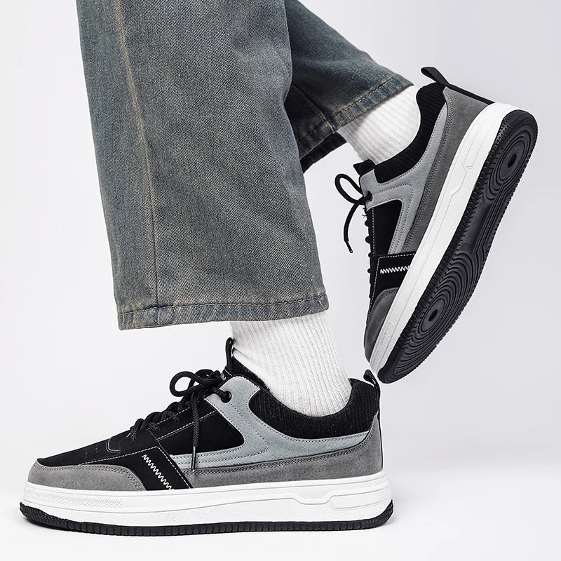 Men's Patchwork Low-Top Sneakers Casual Shoes