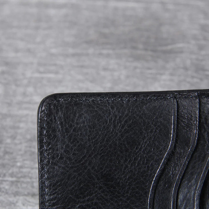 Bi-Fold Cowhide Leather Wallet