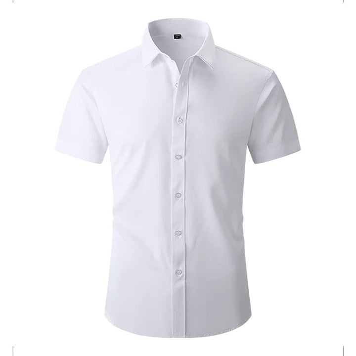 Slim Fit Short-Sleeve Shirt Breathable Fabric
