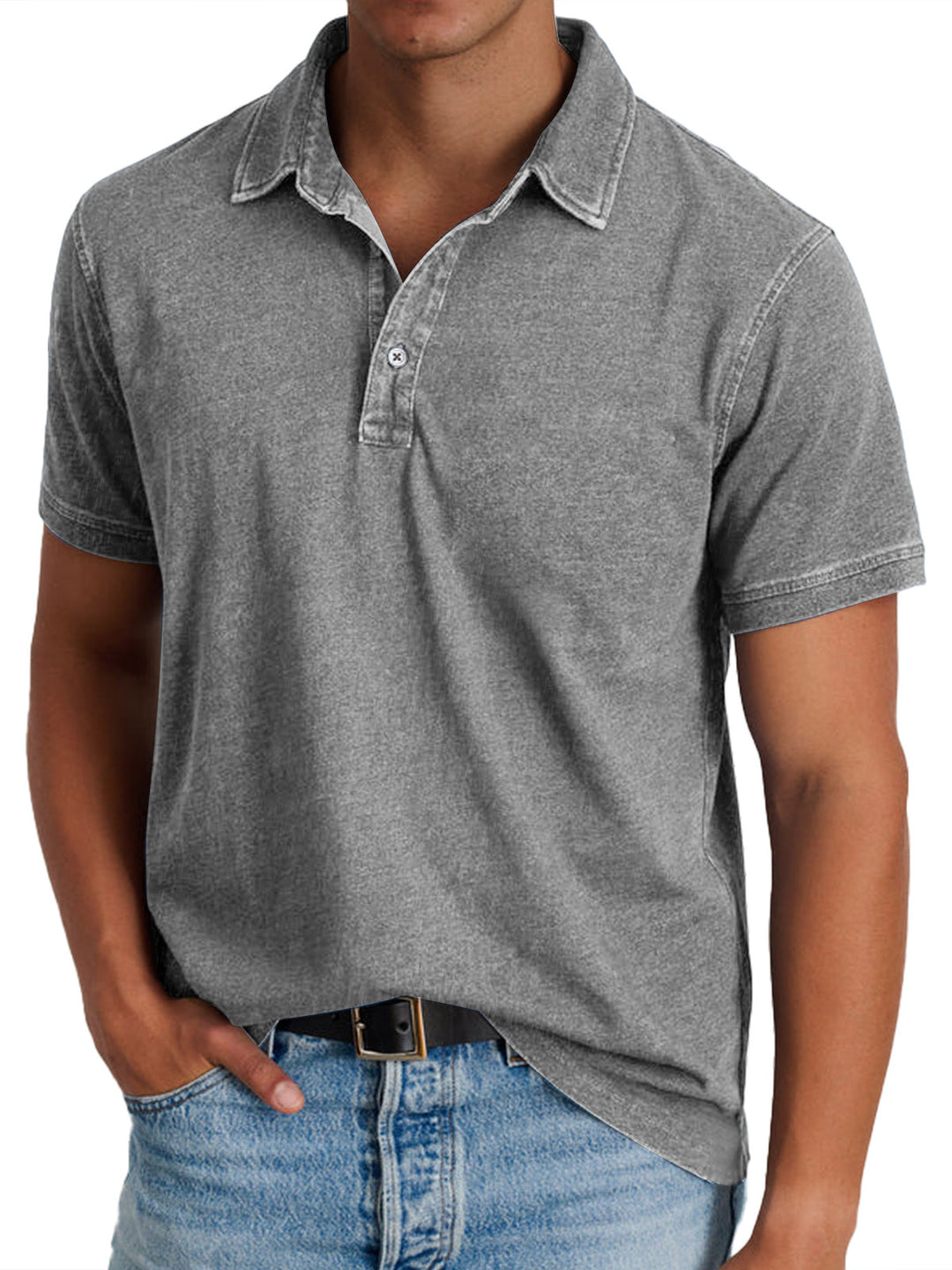 Classic Men’s Polo Shirt Slim Fit Cotton Tee
