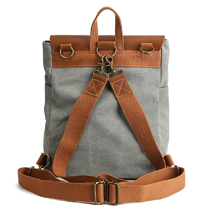 Vintage Canvas Square Backpack
