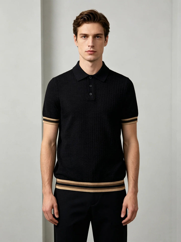 Men's Lightweight Breathable Polo Shirt Black