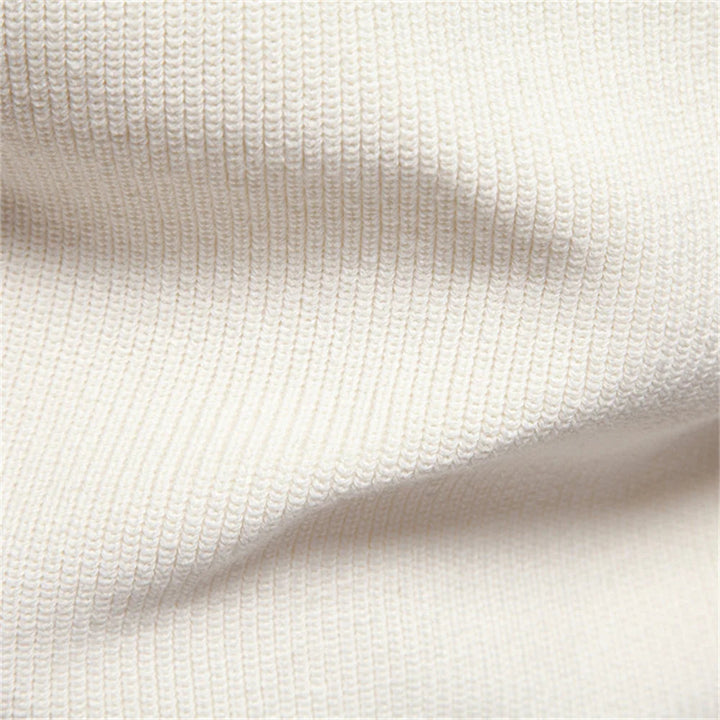 Men's Cotton Mock Neck Quarter Zip Pullover Sweater